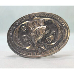 Bass Anglers Sportsman Society 20th Anniversary Limited Edition 1987 Belt Buckle